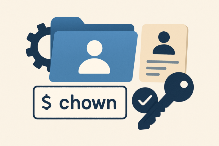 =chown 명령어가 필요한 경우 안내 이미지