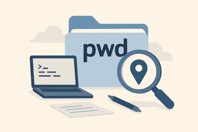 =pwd 명령어 사용법 안내 이미지